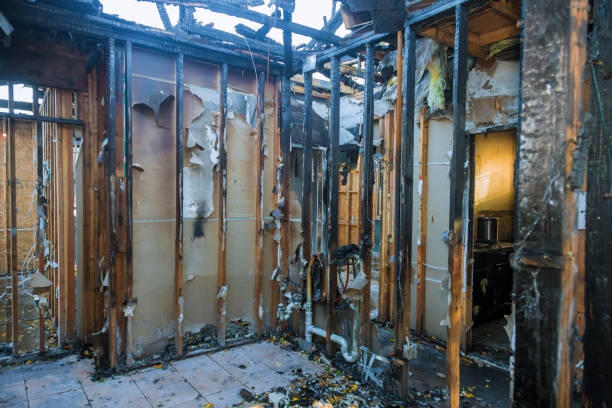 Professional Fire Damage Removal technician working in Cumberland, WI